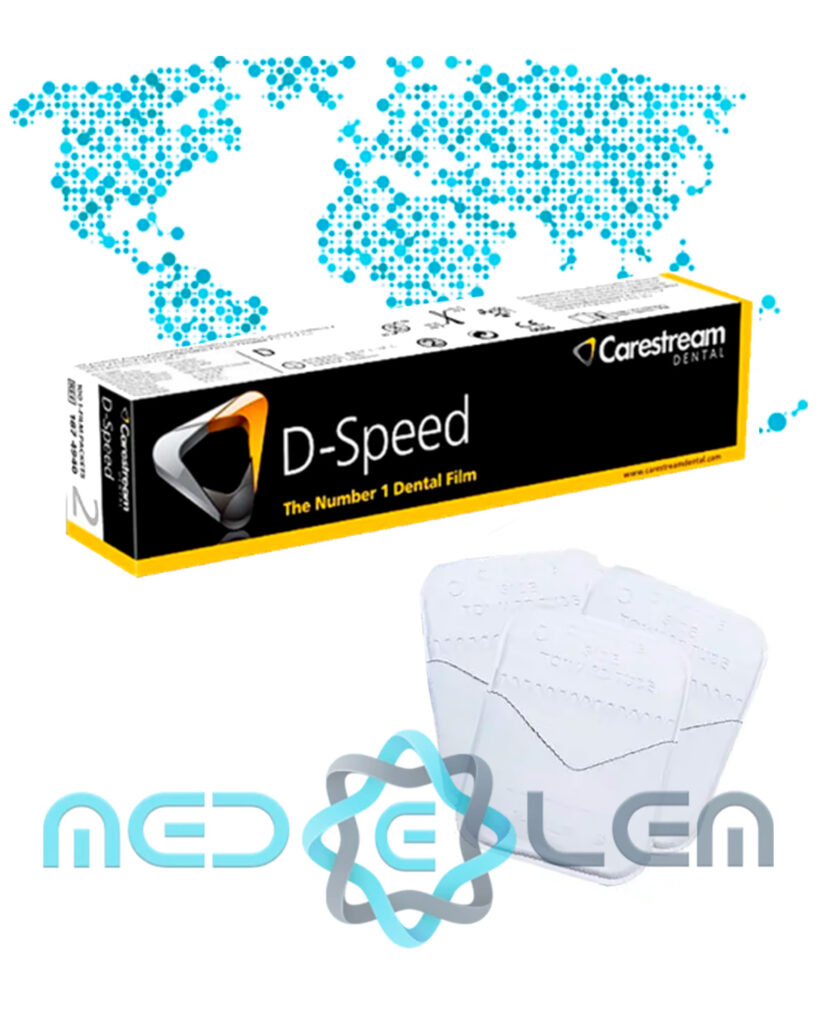 Carestream Dental D-Speed Film – high-quality intraoral X-ray film for dental imaging, low radiation exposure, and consistent diagnostic performance.