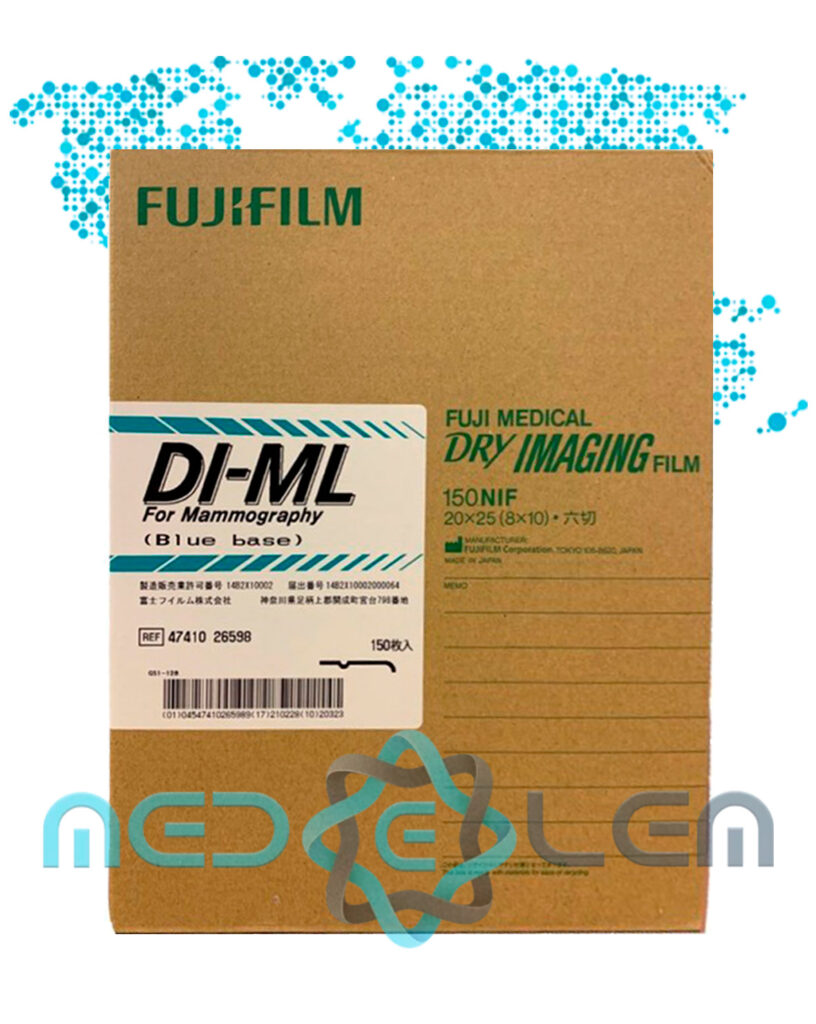 FUJIFILM DI-ML Film – ultra-high contrast dry film for digital mammography with Dmax 3.8+, designed for precise breast tissue imaging and archiving.