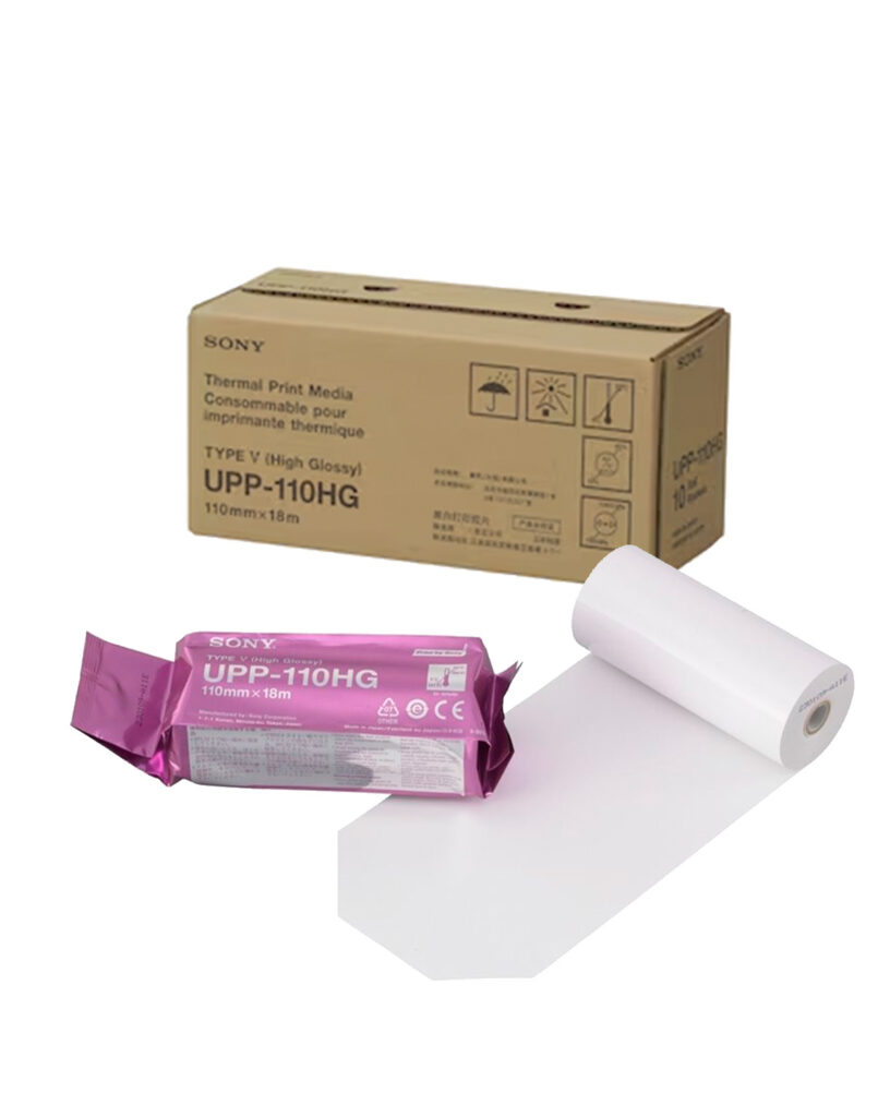 Sony UPP-110HG high gloss thermal print media roll 110mm x 18m for medical printers