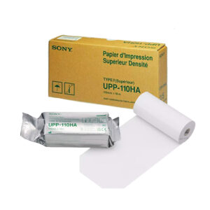 Sony UPP-110HA high-contrast black and white thermal print media roll 110 mm × 20 m for Sony medical video printers